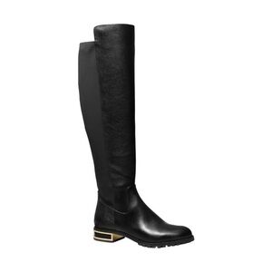 Michael Kors Alicia Black Leather Over the Knee Boot 
Women's 5